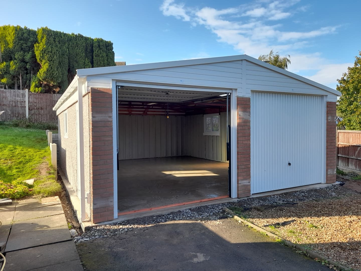 A Nucrete steel-reinforced concrete garage